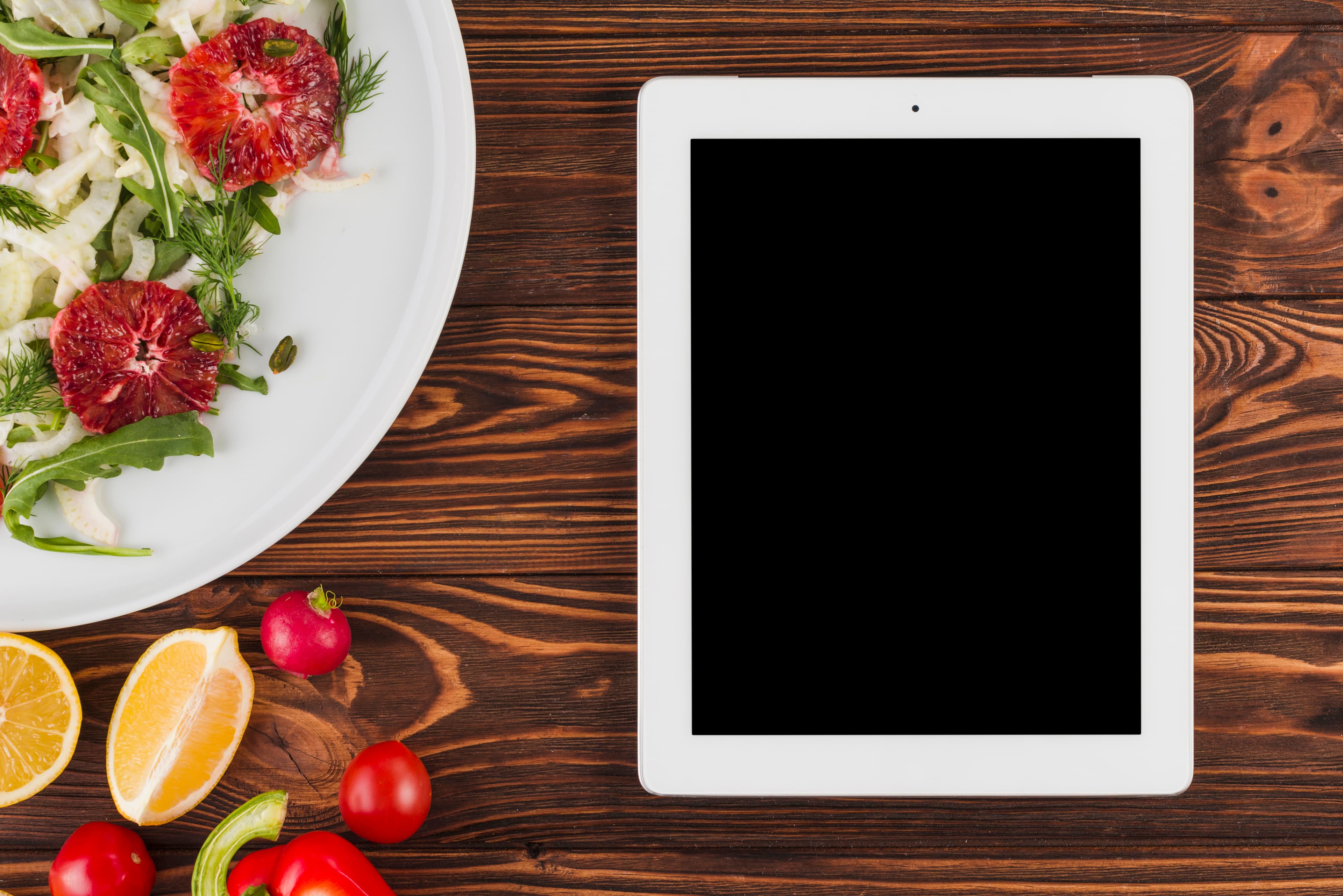 Flat Lay Tablet Template With Mexican Food - Flatbush Painter Brooklyn